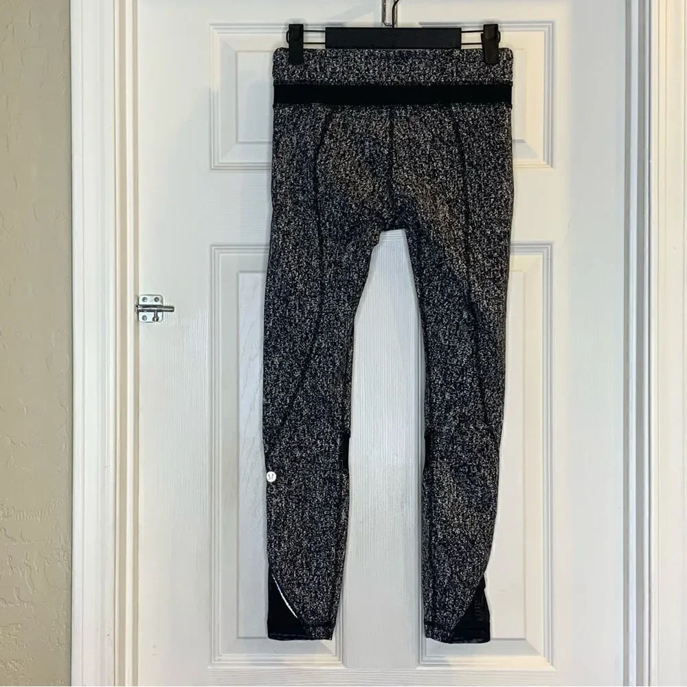 Lululemon Women's Inspire Tight II Luxtreme Heathered Black Leggings Size 4